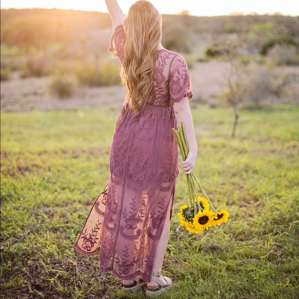 Altard state mauve maxi dress